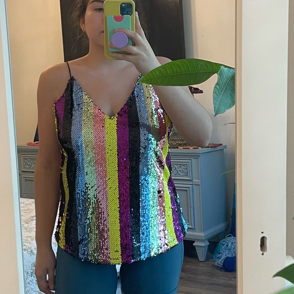 Shein Top sequien colors